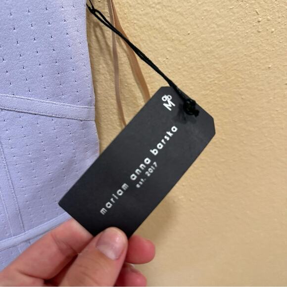 NWT mariam anna barska Purple Lavender Sexy Bodycon Maxi Dress Medium - Picture 13 of 14